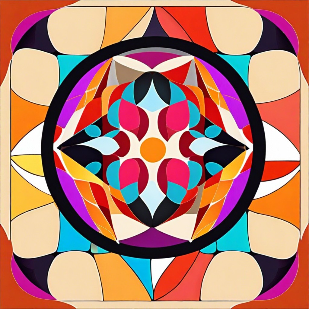 vibrant geometric patterns overlapping