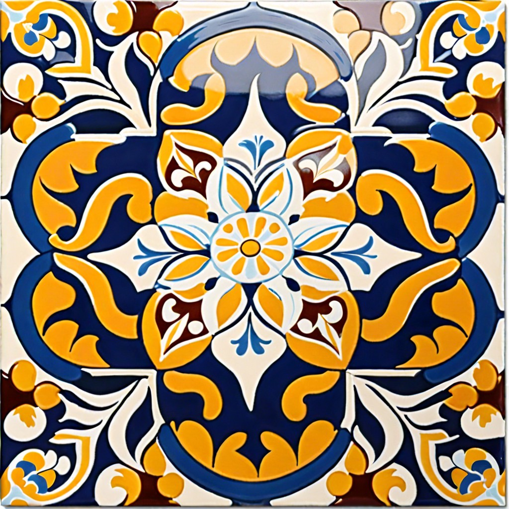 vibrantly colored encaustic cement tiles