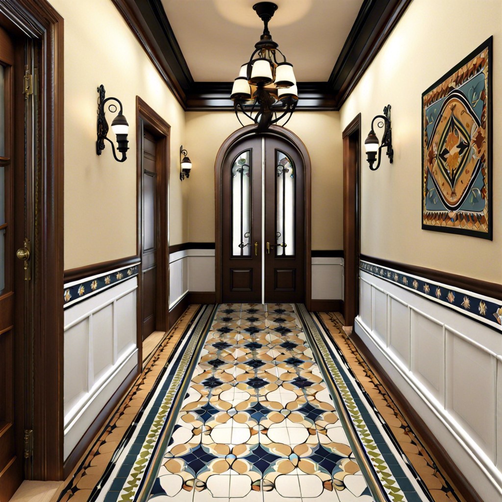 victorian style patterned tiles