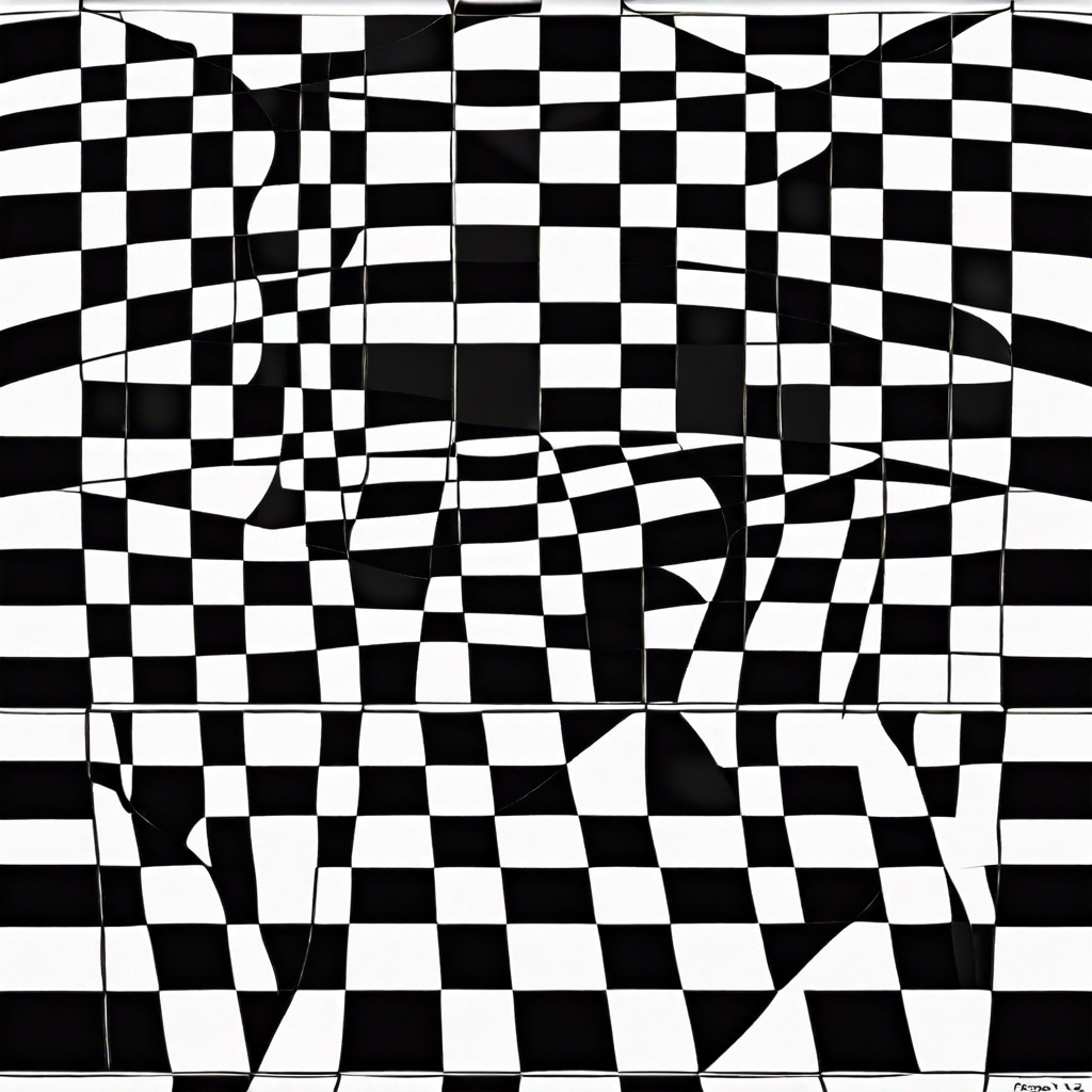 vintage black and white checkerboard