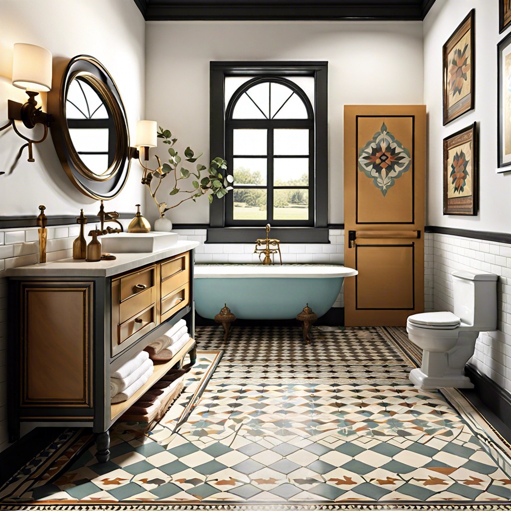 vintage inspired patterned tiles