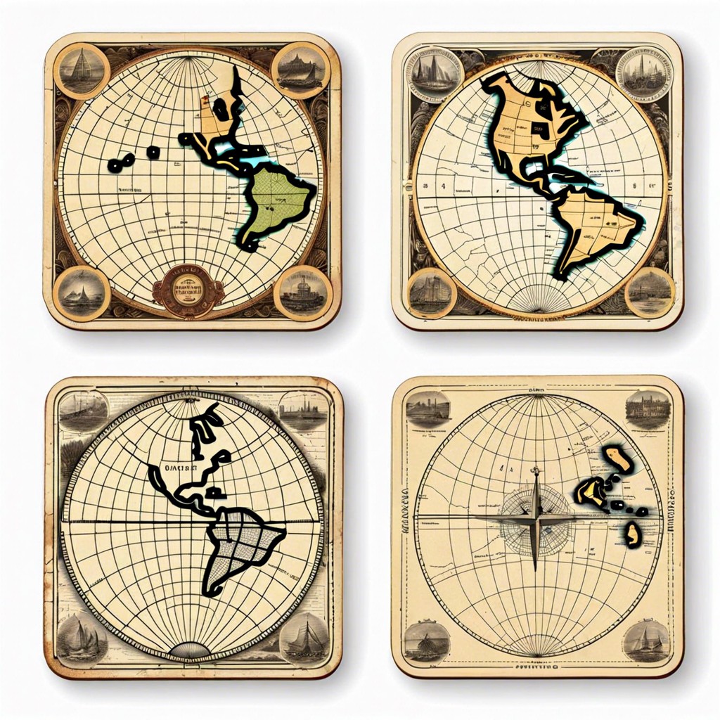 vintage map motifs