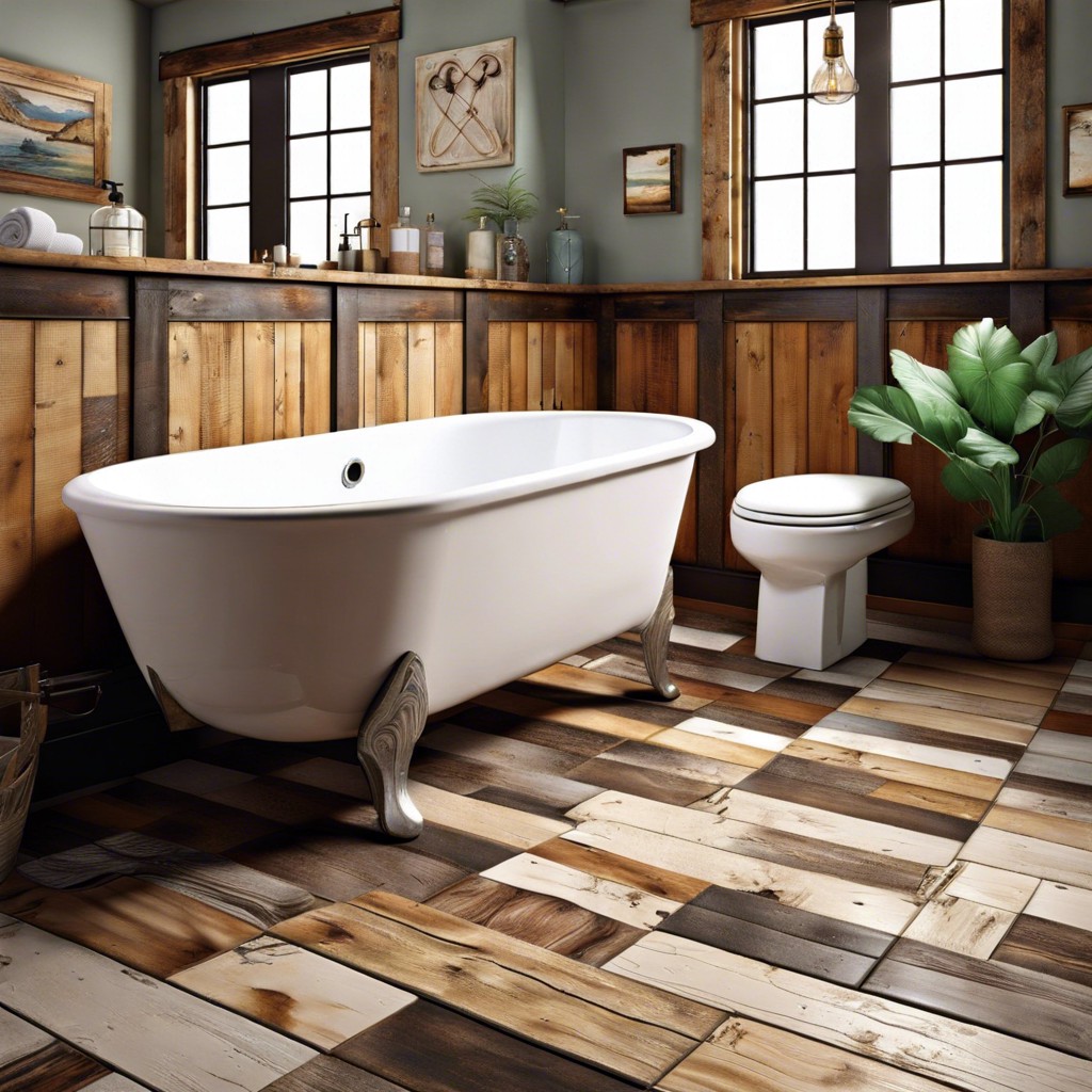 vintage reclaimed wood tile look