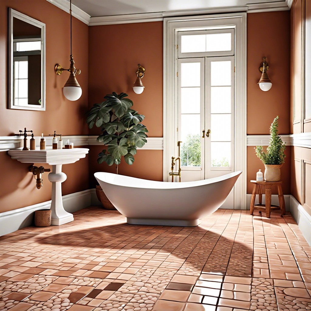 vintage terracotta flooring