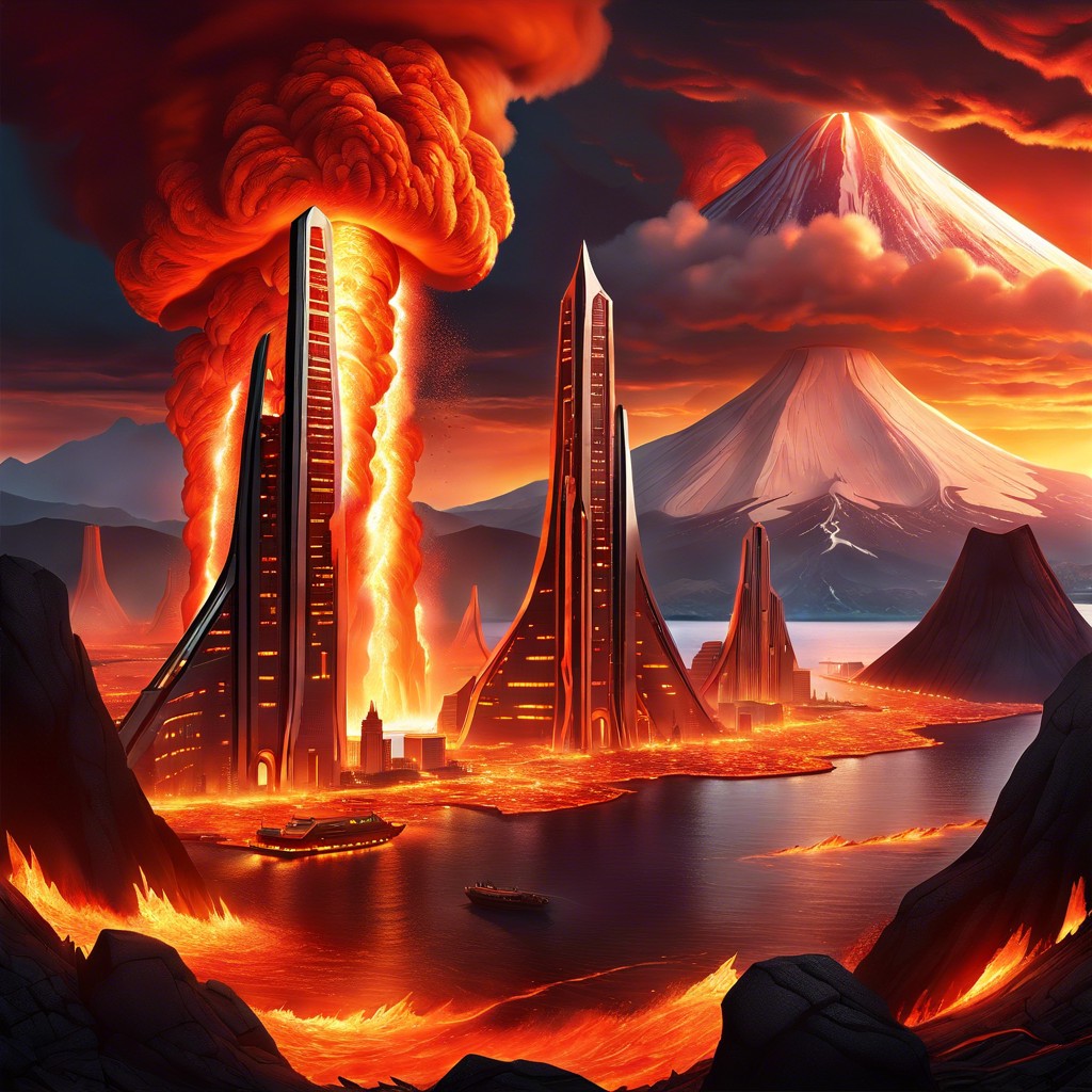 volcanic lava world