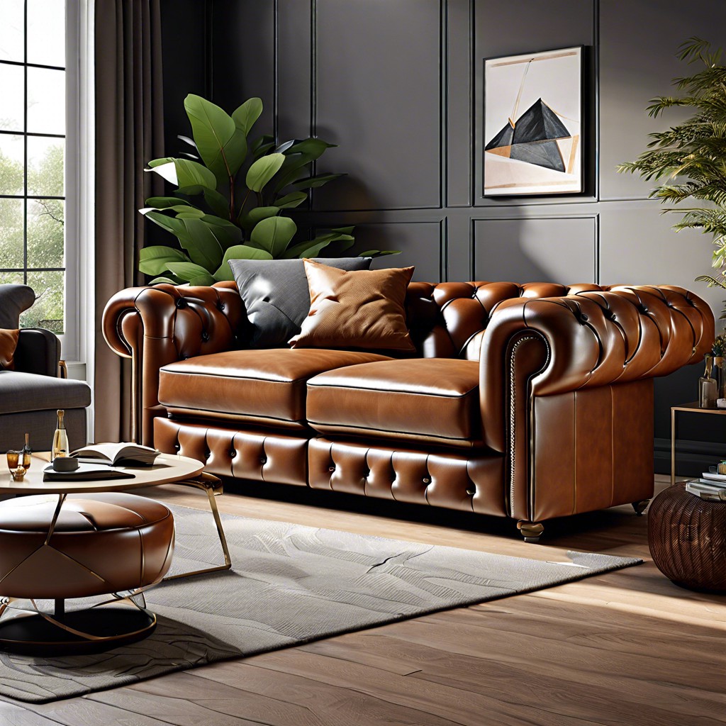 wall hugger chesterfield with reclining functions