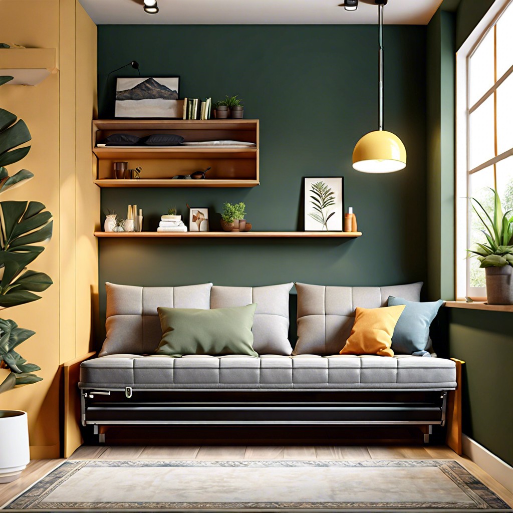 wall mounted pull down sofa bed