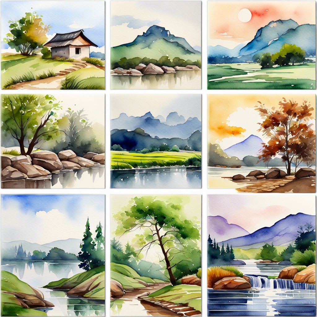 watercolor landscapes