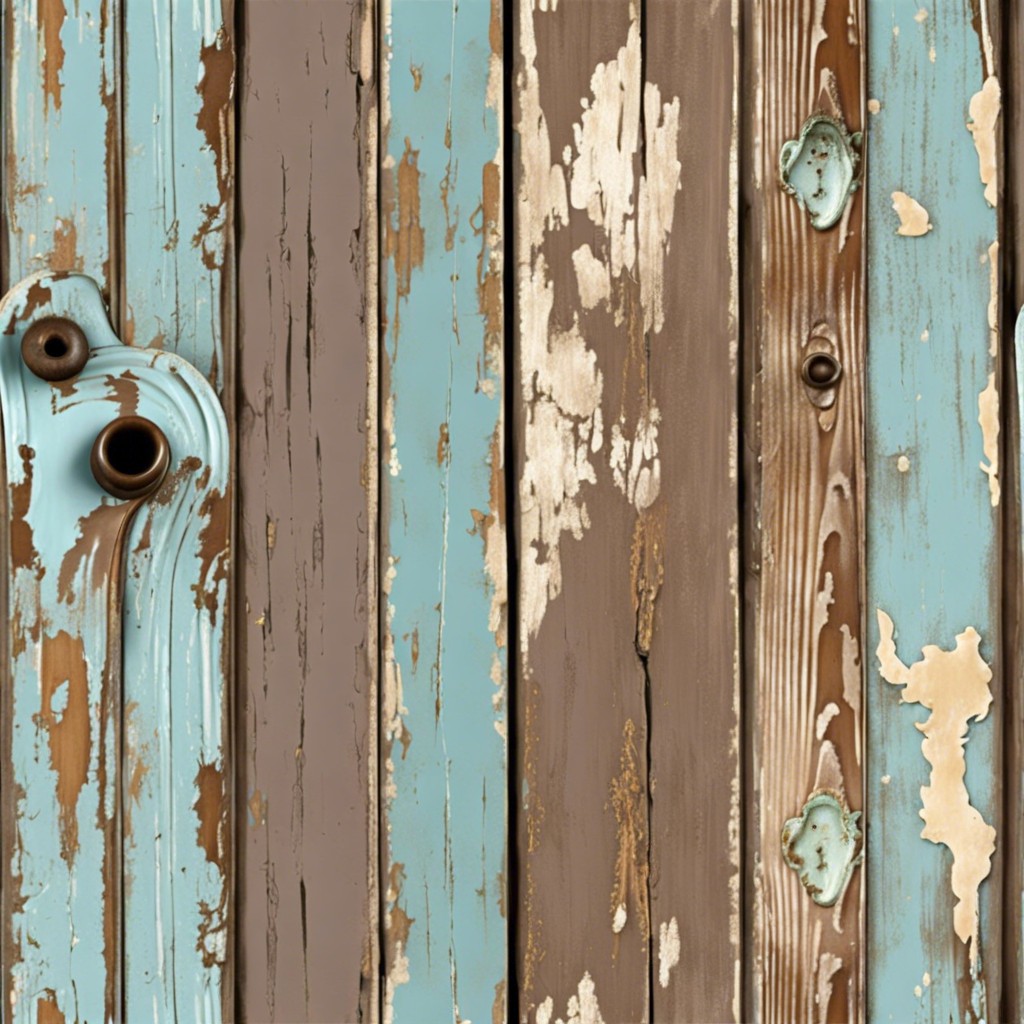 weathered antique finish with distressed paint