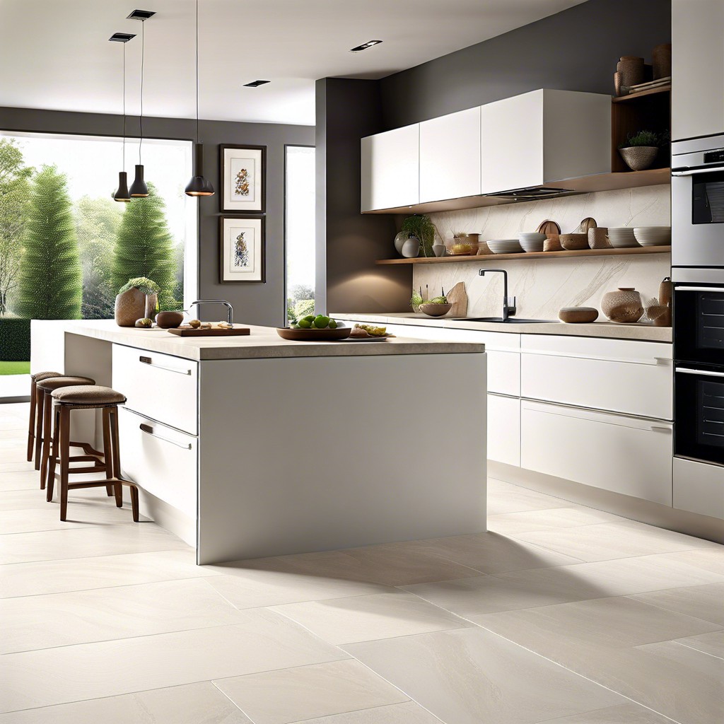 white limestone tiles with natural veining