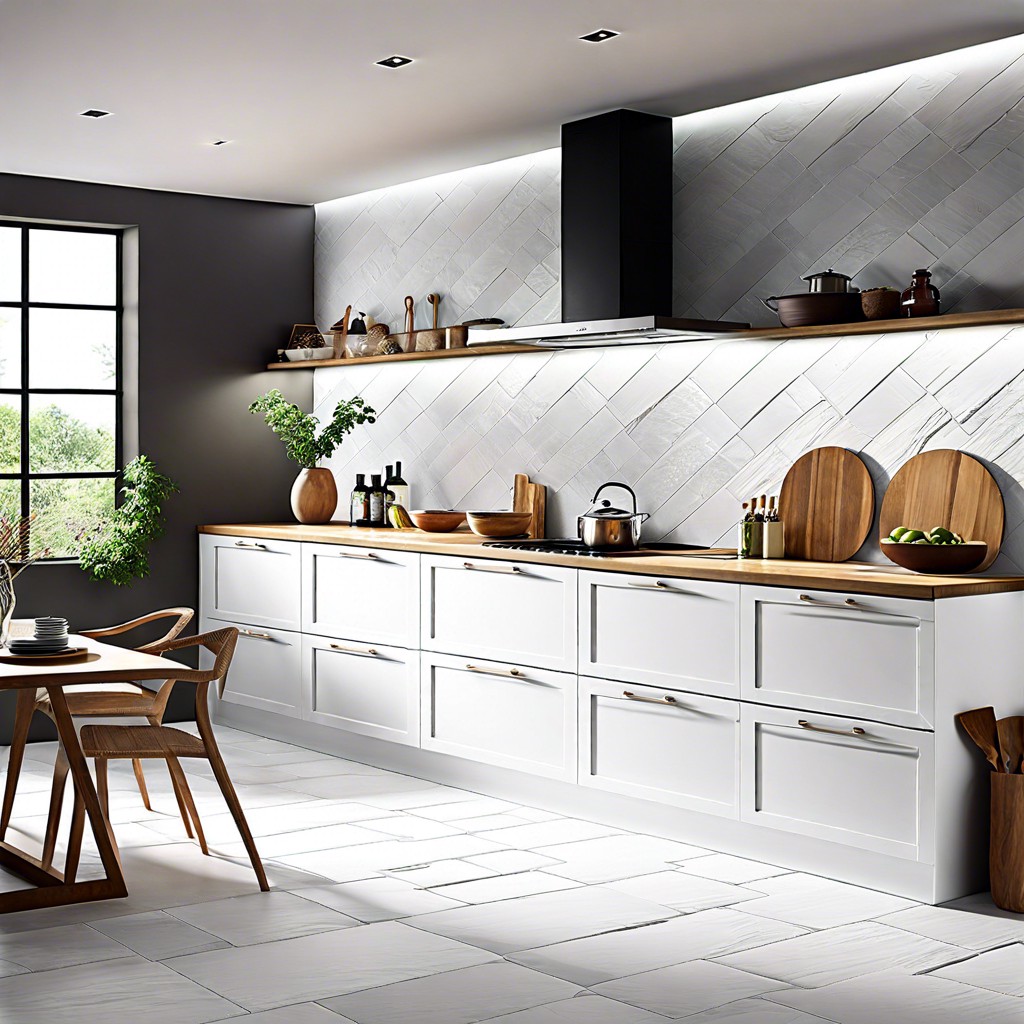 white slate tiles with subtle texture