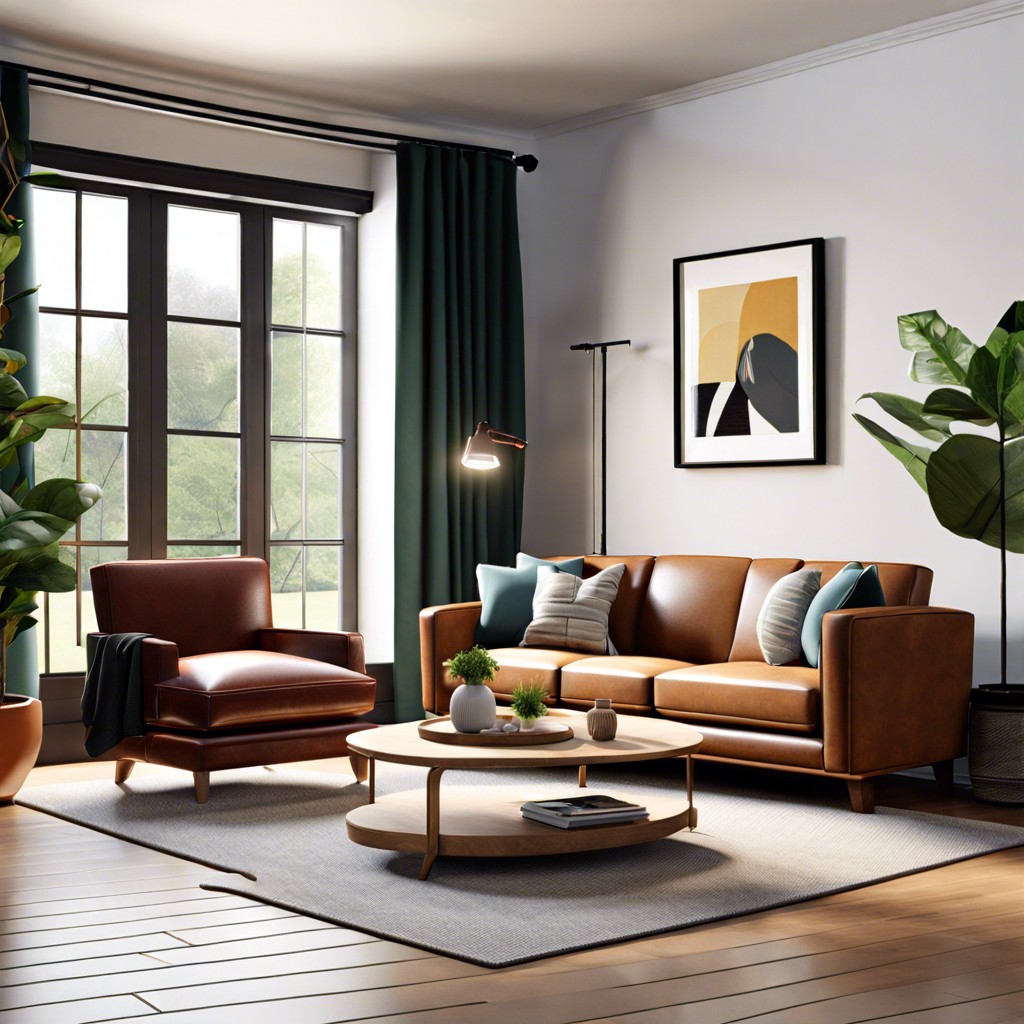 window accent situate one sofa against a window and the other facing it