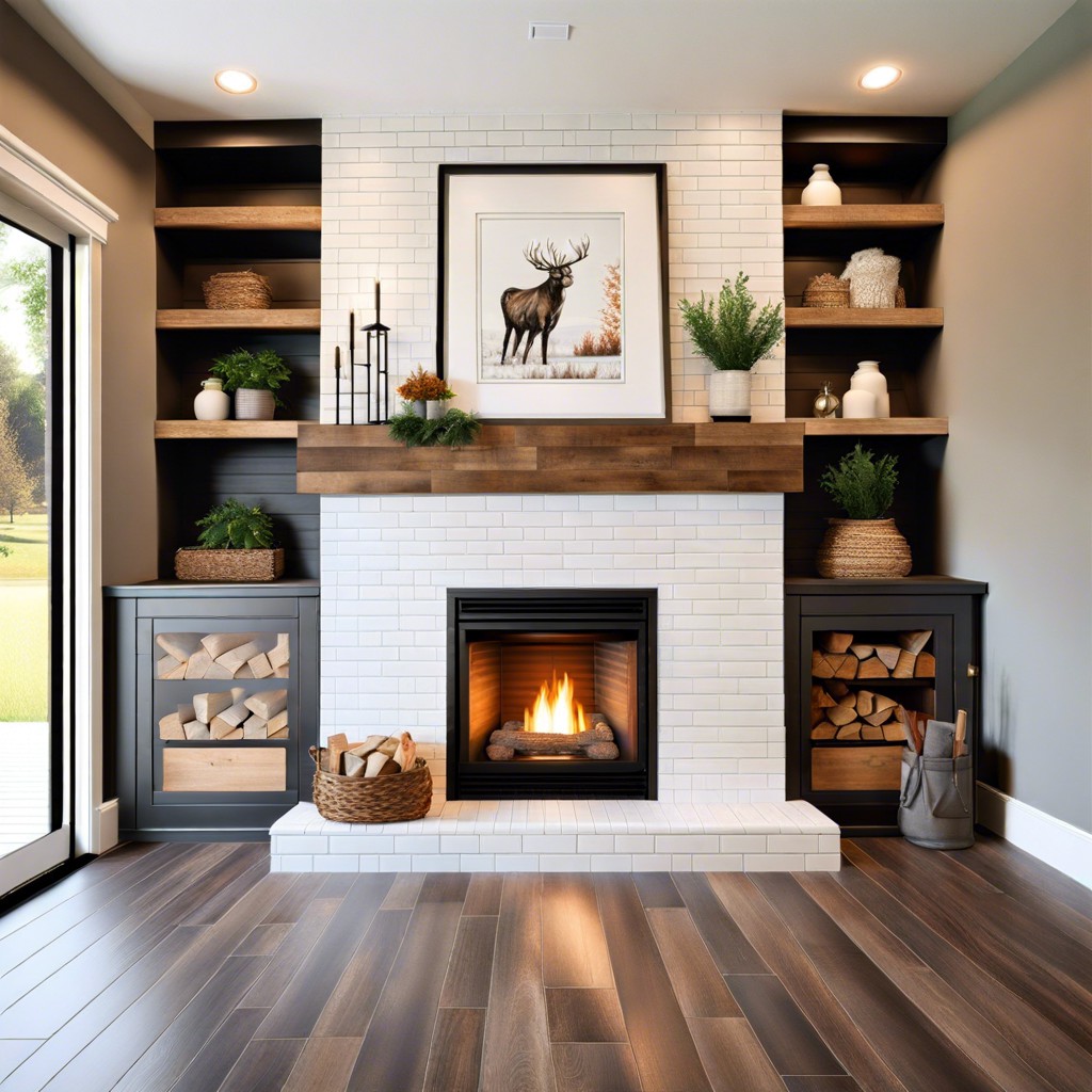 wood look ceramic tiles for a warm cozy feel