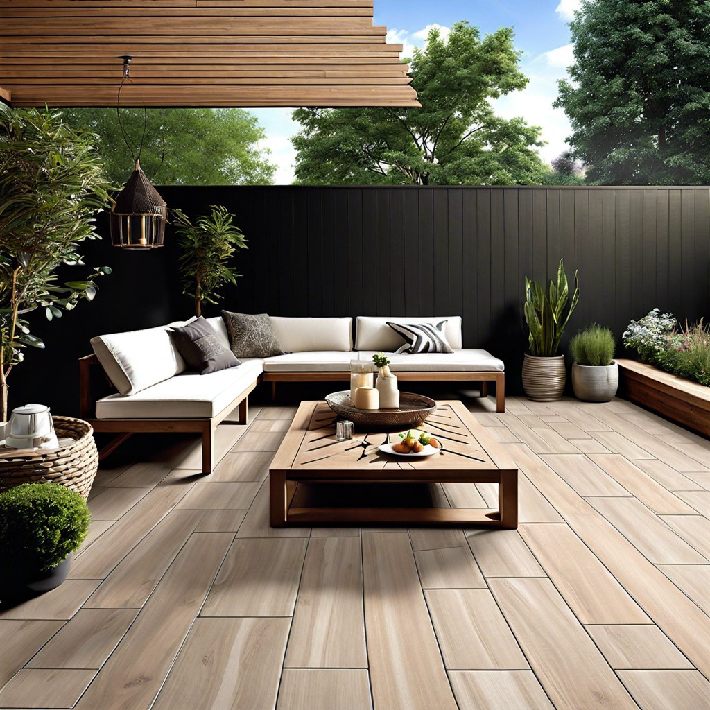 wood look porcelain tiles for a cozy feel