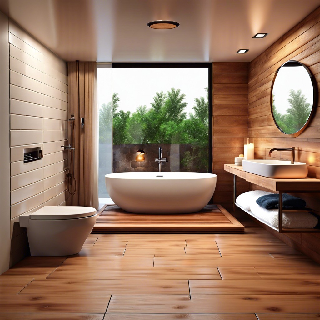 wood tiles with radiant floor heating