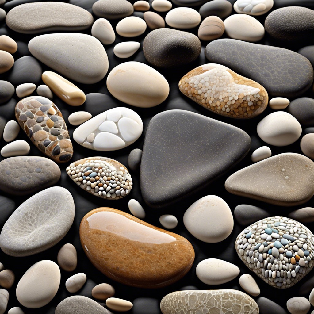 abstract art with pebbles