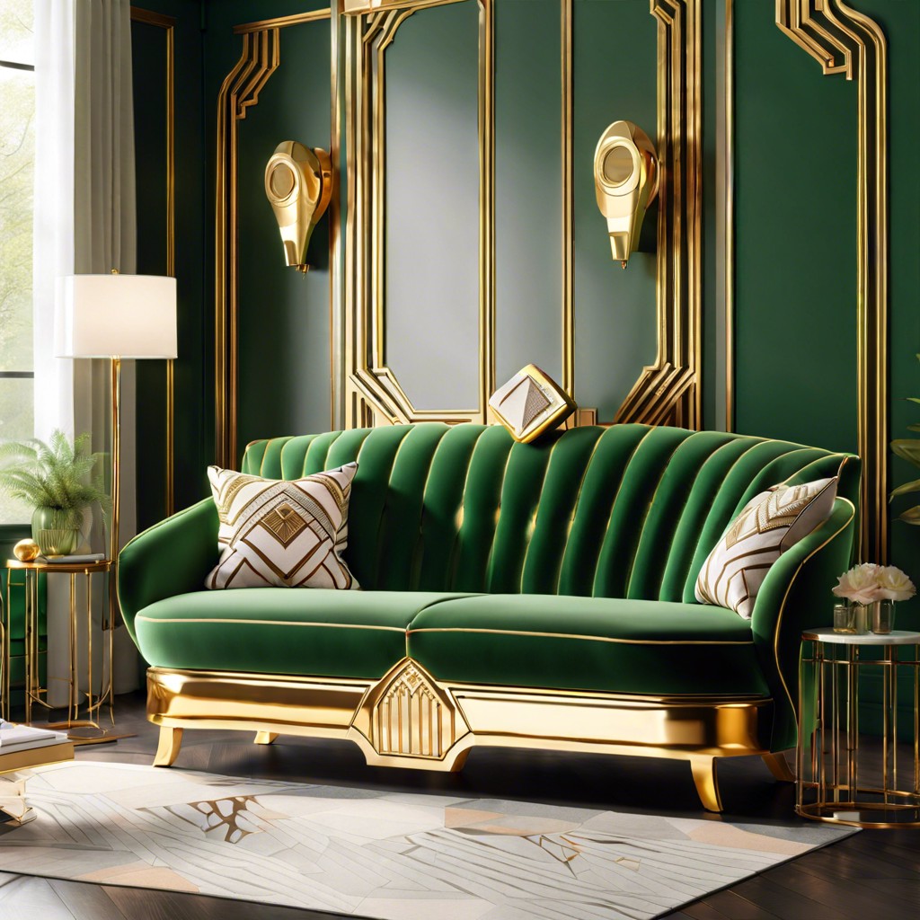art deco with gold accents
