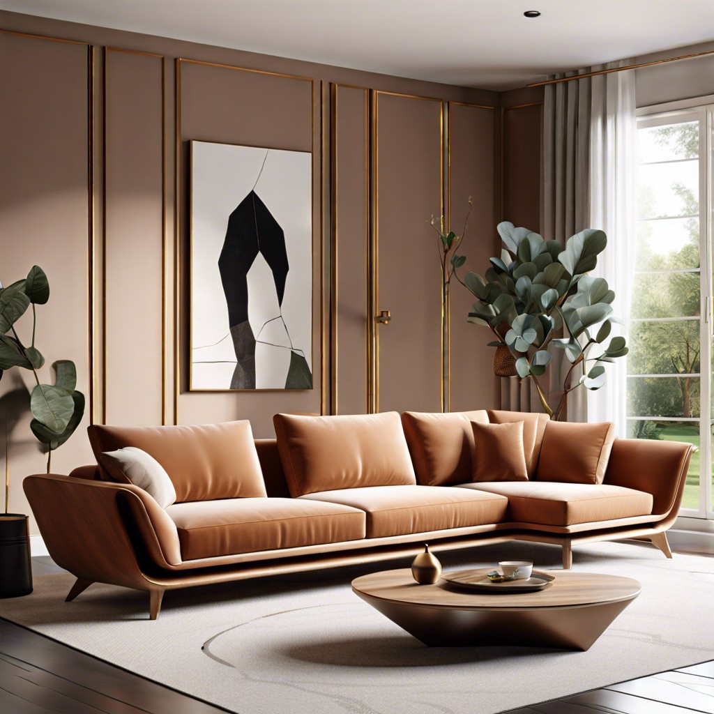 asymmetrical design sofa with unique shapes
