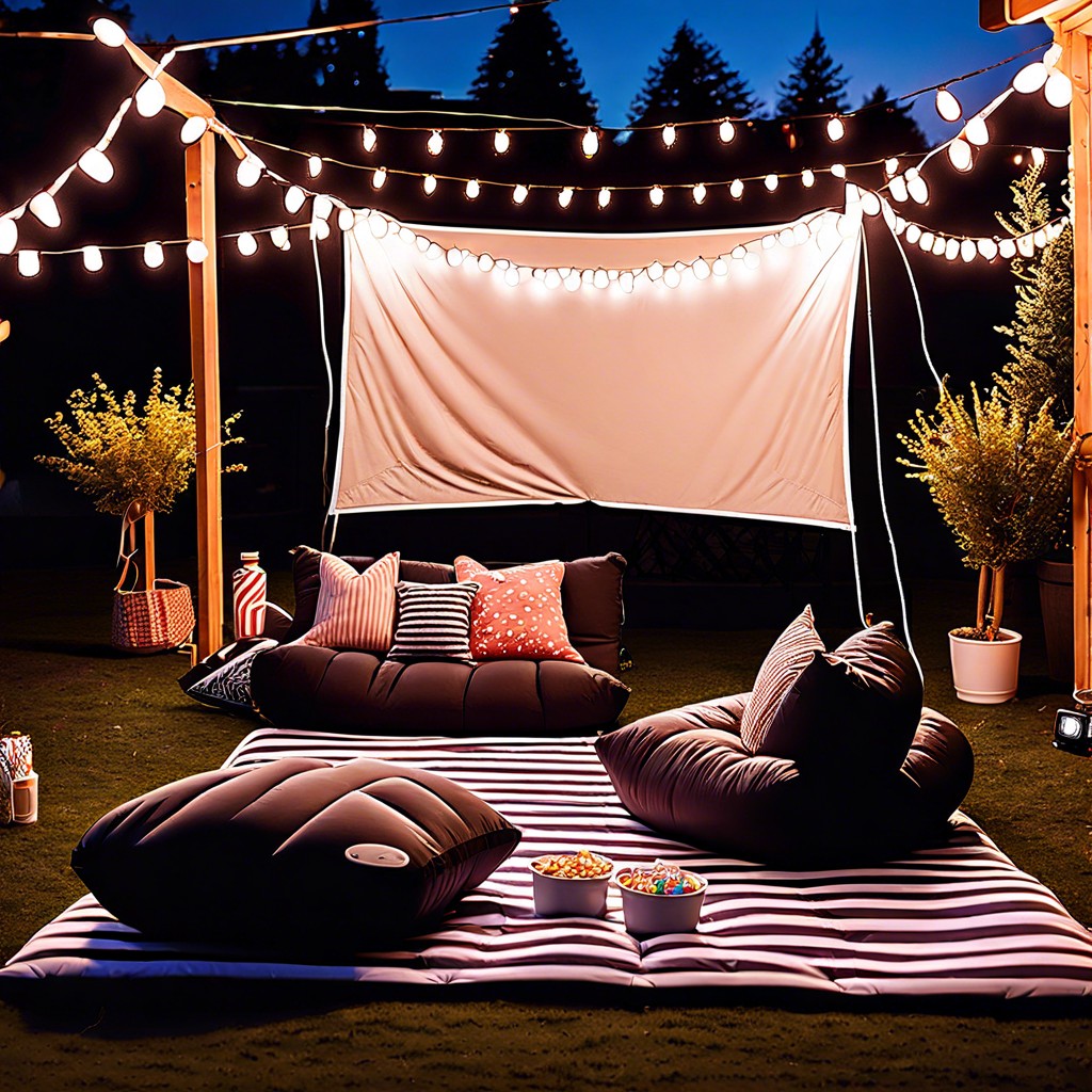 backyard movie night seating