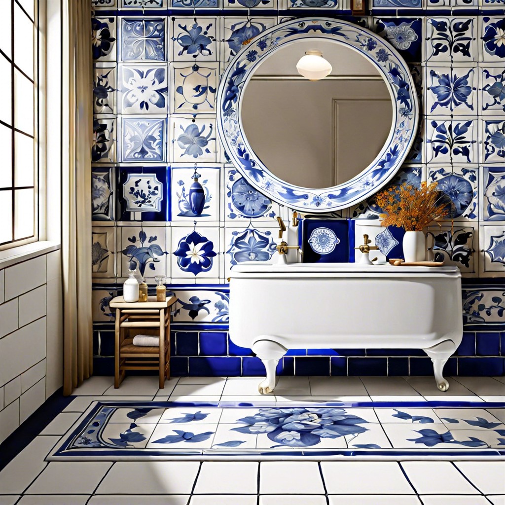 blue and white delft tiles