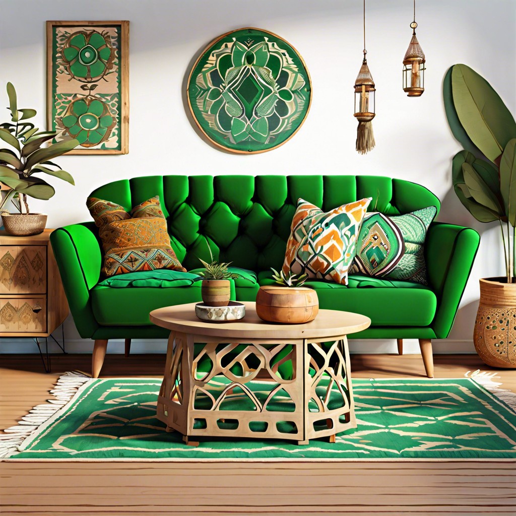 boho chic with eclectic patterns