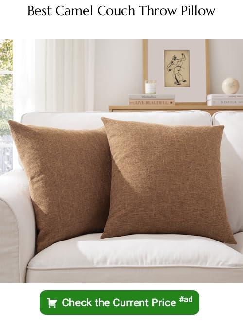 camel couch throw pillow