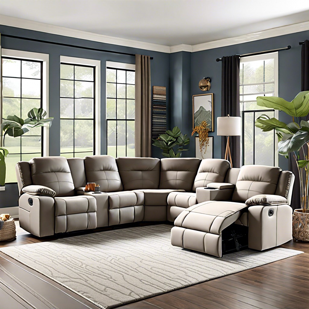convertible sectional with sleeper and recliners