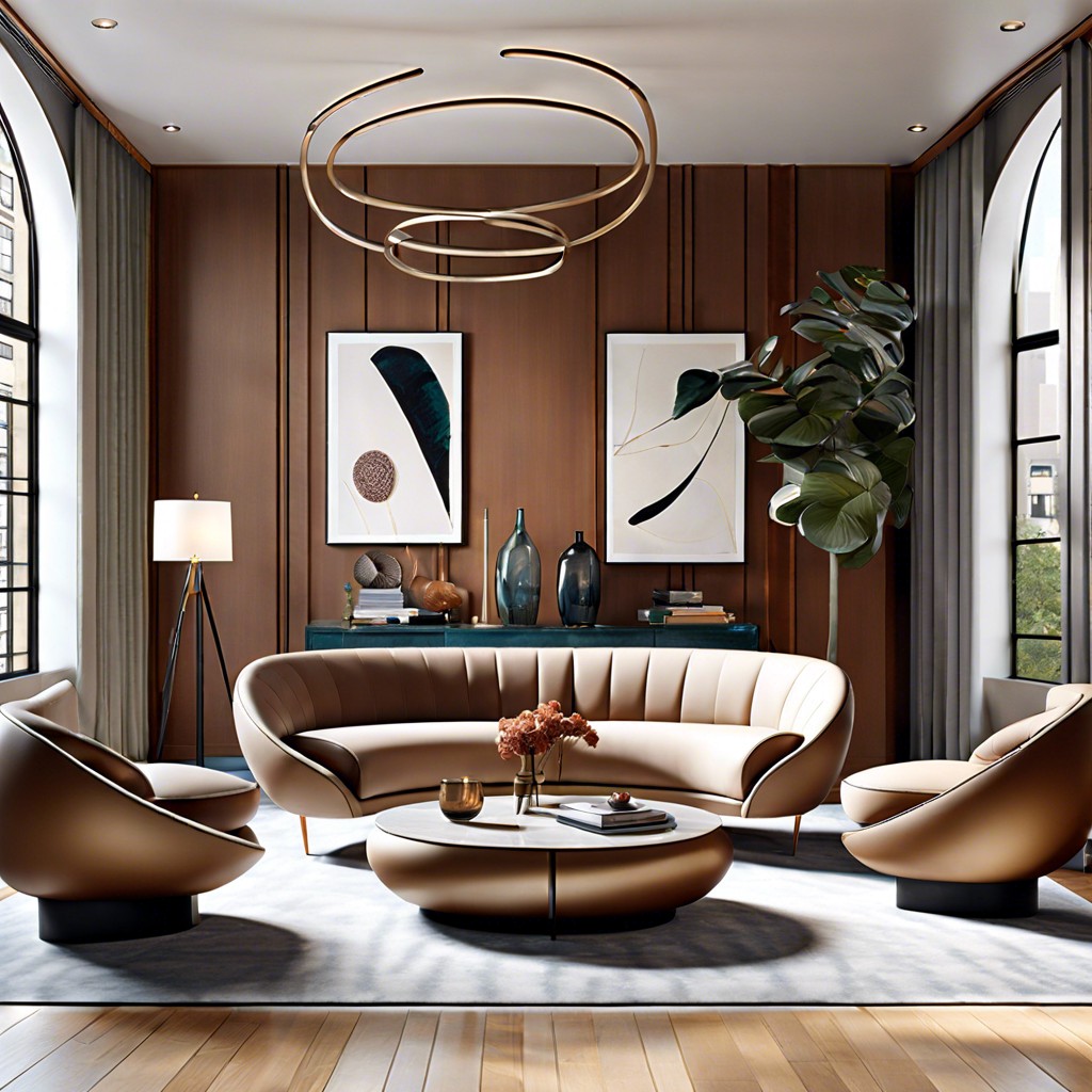 curved avant garde sofa