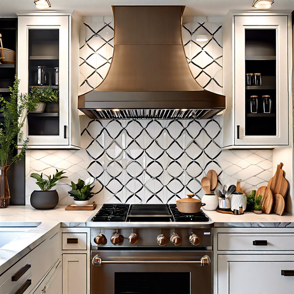 custom porcelain backsplash