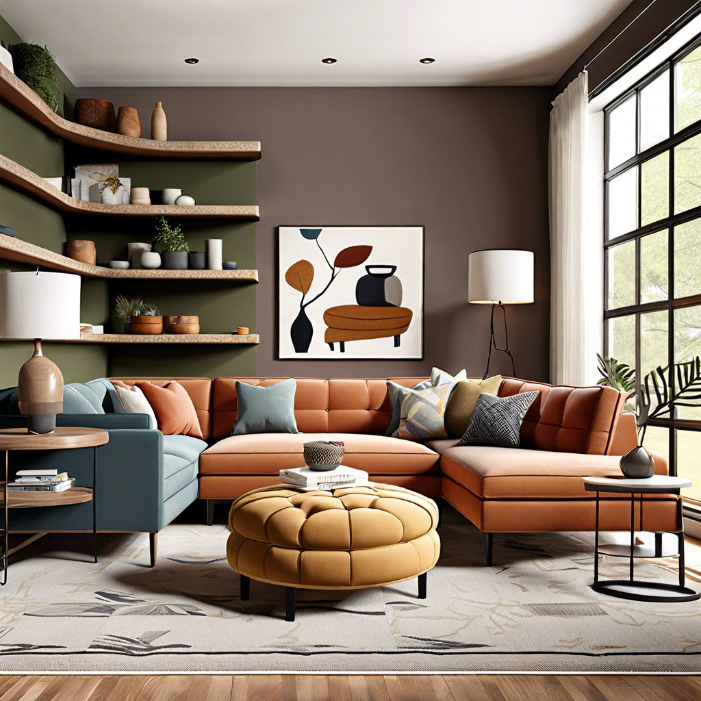 customizable sectional with mix and match fabric options
