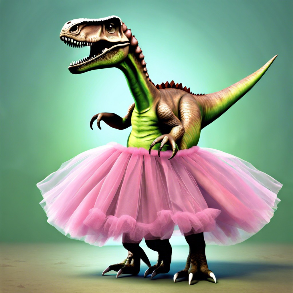 dinosaur in a tutu