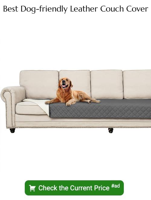 dog-friendly leather couch cover