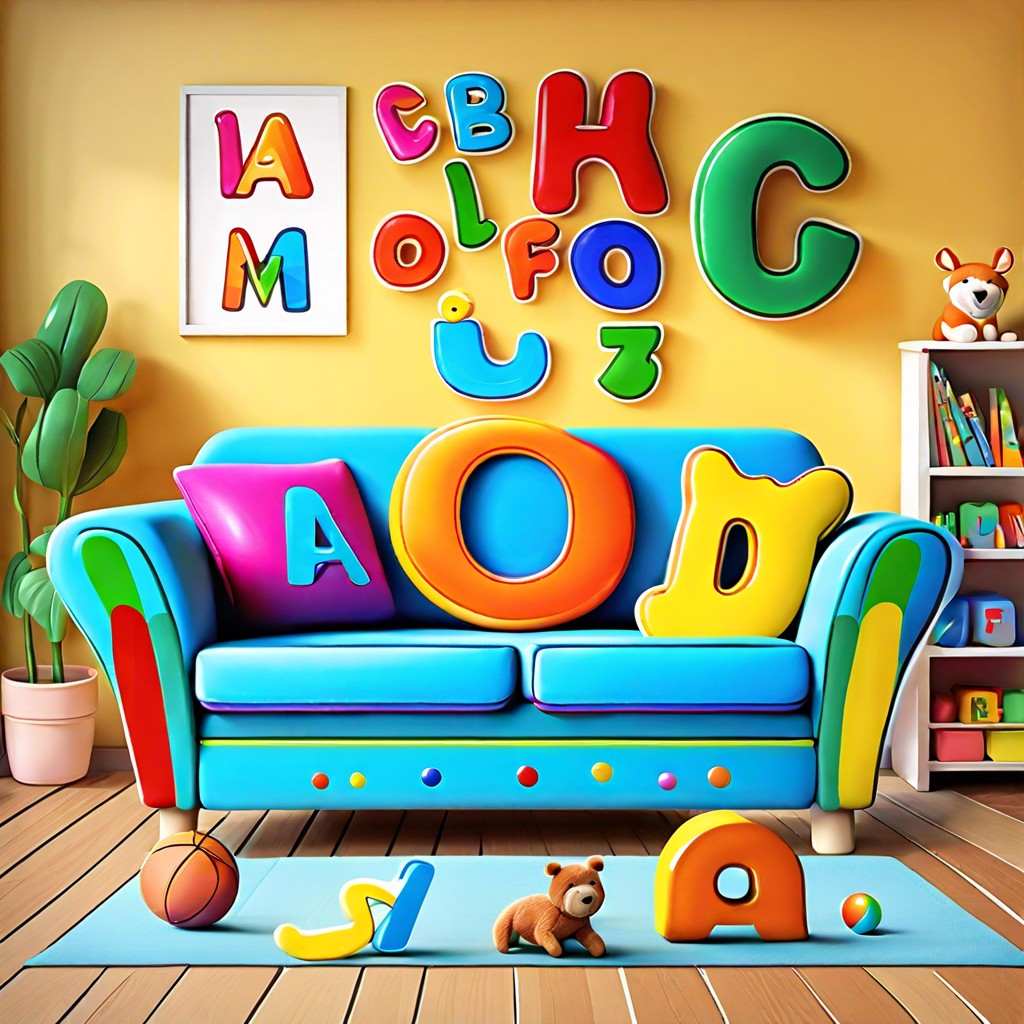educational alphabet couch