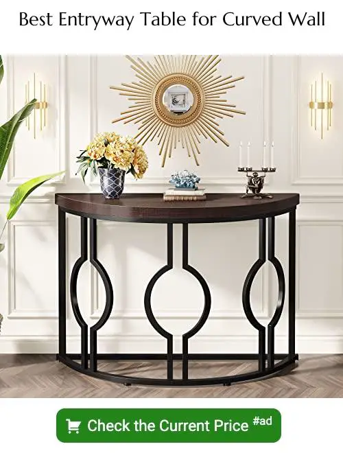 entryway table for curved wall