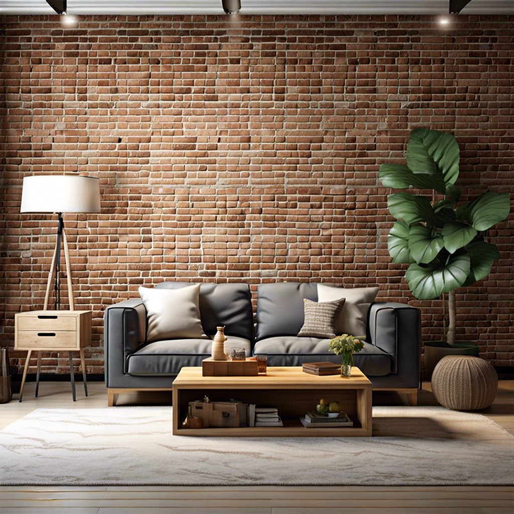 faux brick wall design