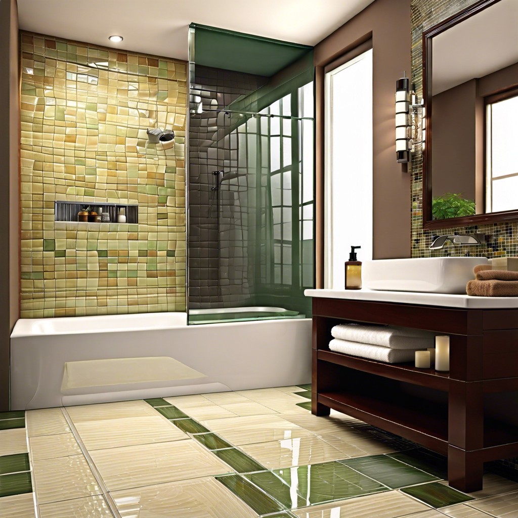 glass tile baseboard