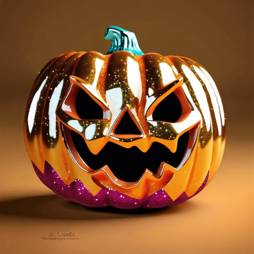 glitter coated pumpkin