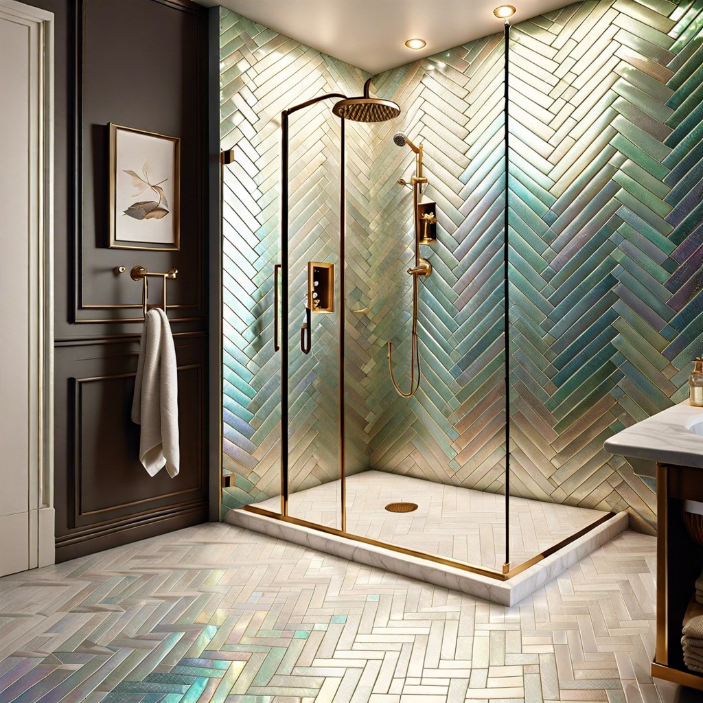 iridescent pearl tiles