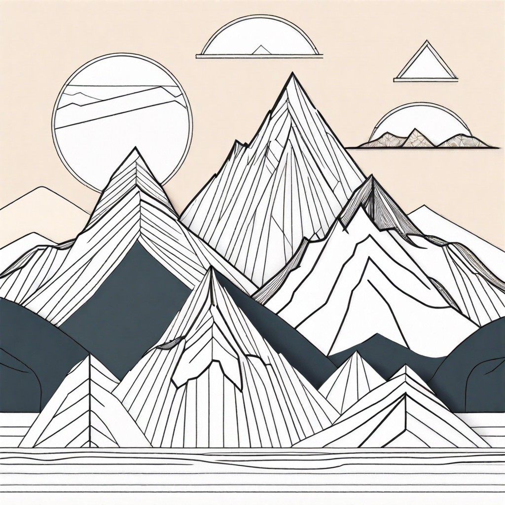 line pattern resembling minimal mountain peaks