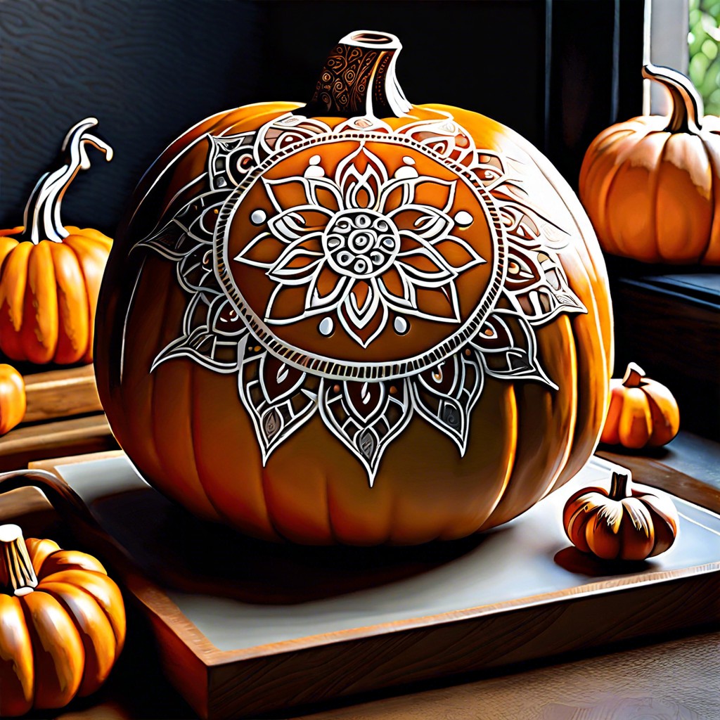 mandala design pumpkin