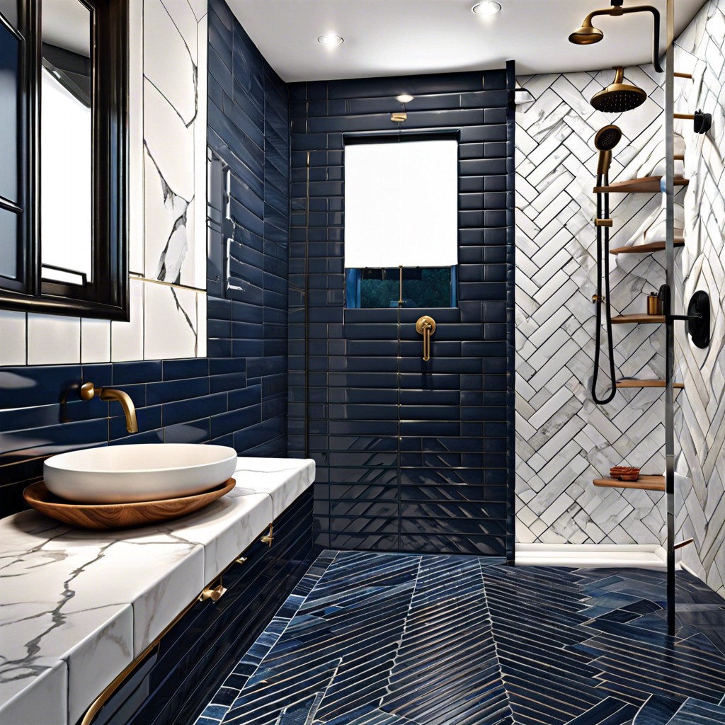 midnight blue tiles