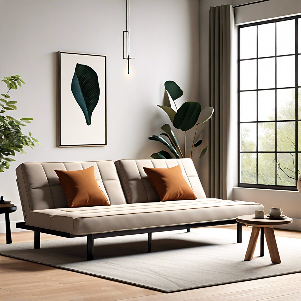 minimalist futon couch