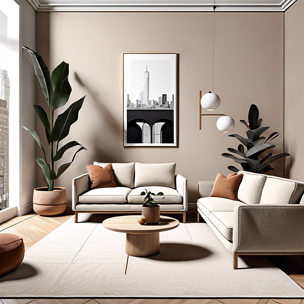 minimalist linen sofa