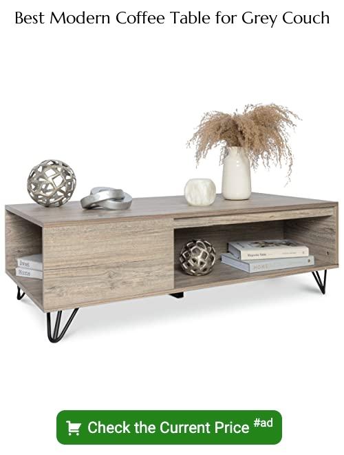 modern coffee table for grey couch