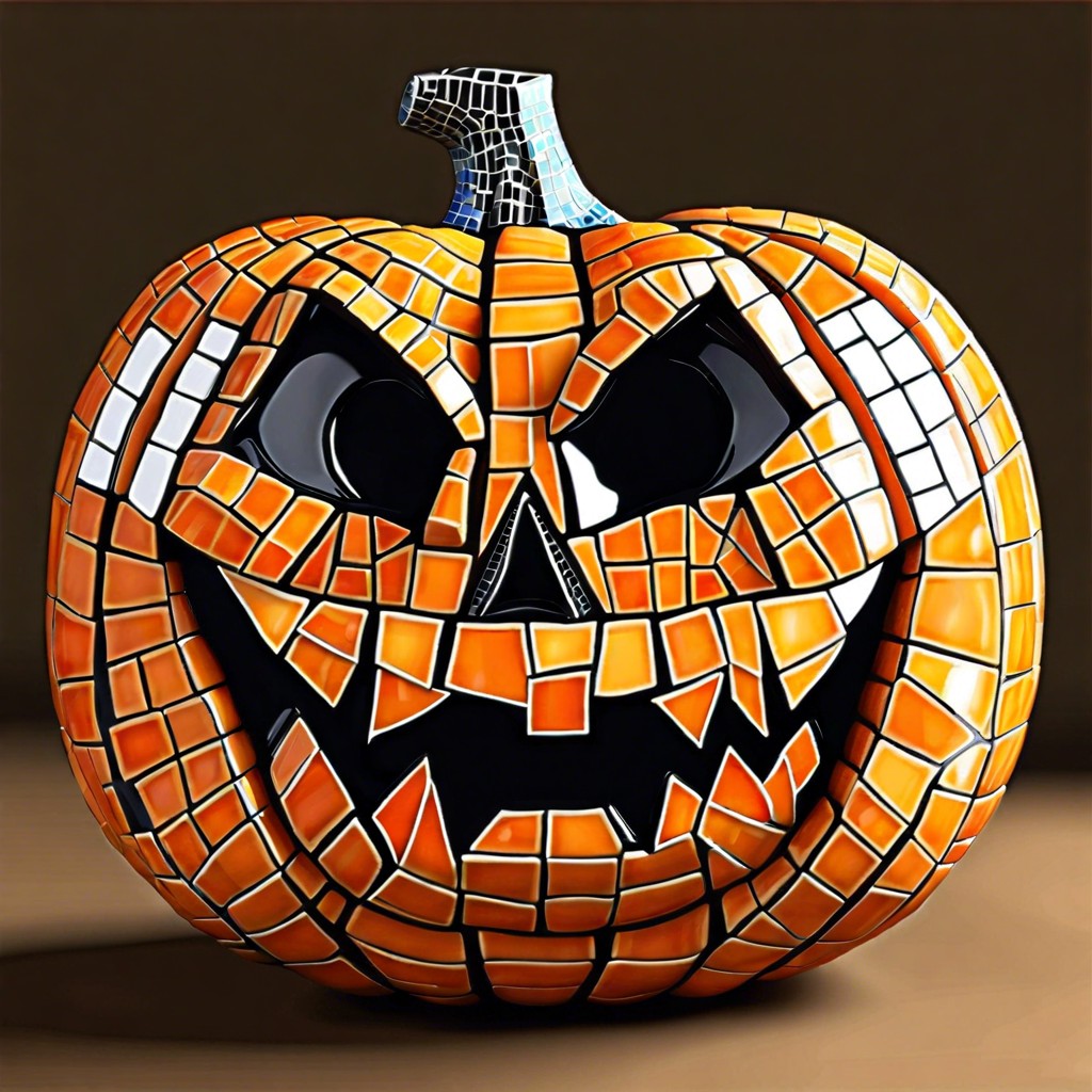 mosaic tile pumpkin