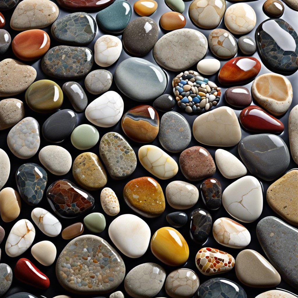 multicolored mixed pebbles