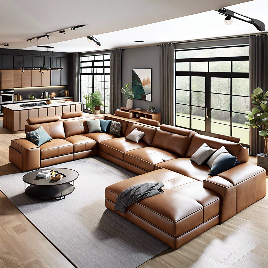 multifunctional modular sectional with hidden storage compartments