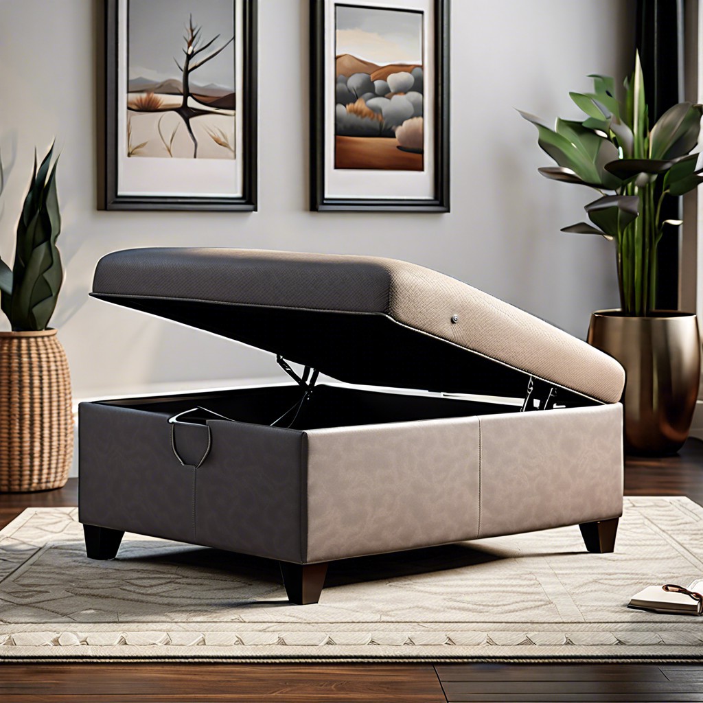 multifunctional ottoman with lift top