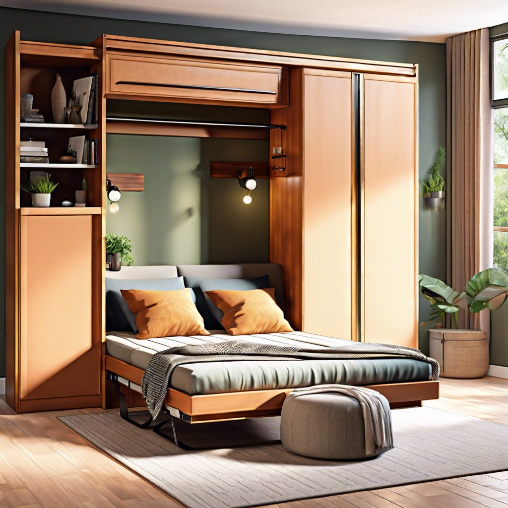 murphy bed with eco friendly material couch
