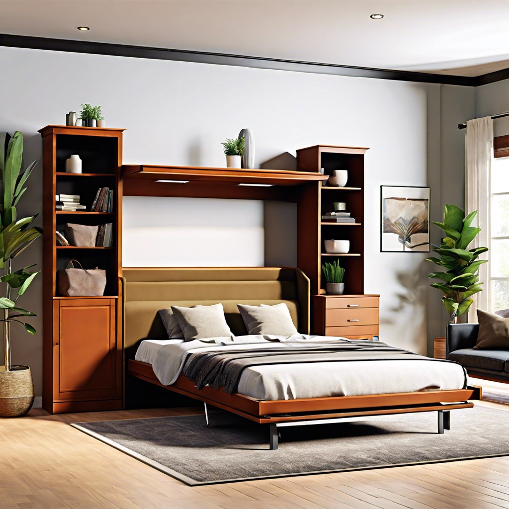 murphy bed with l shaped sofa